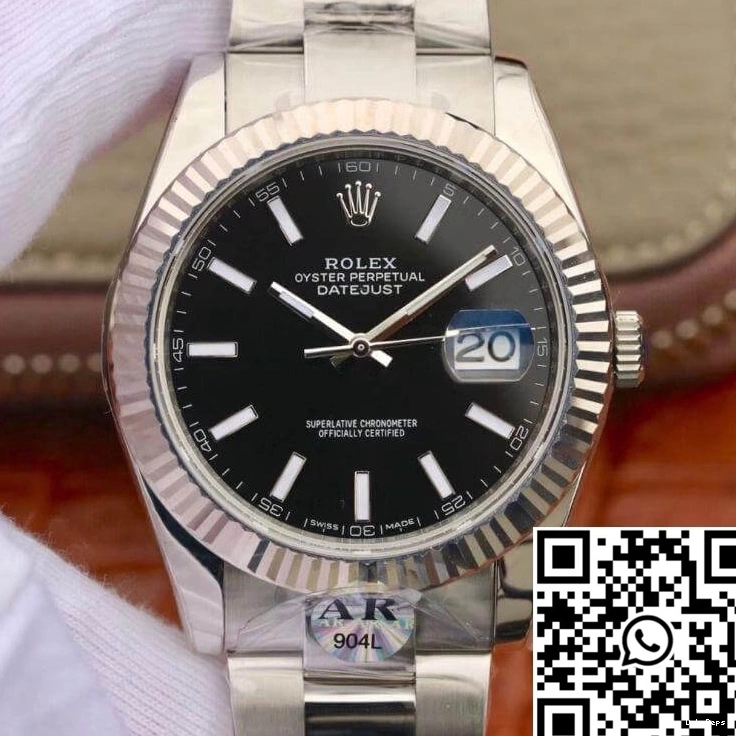 Black Rolex AR Factory Dial 41mm 126334 Datejust 0326